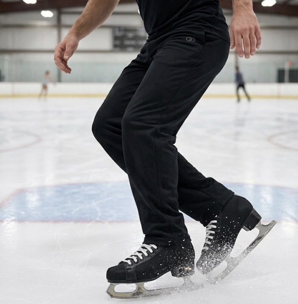 Mondor Black Figure Skating Black Pants Performance Athletic Training Size XL